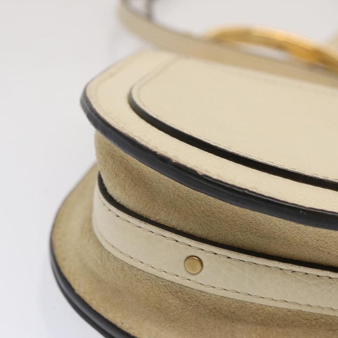 Chloe Nile Small Bracelet Hand Bag Leather 2way Cream am6005