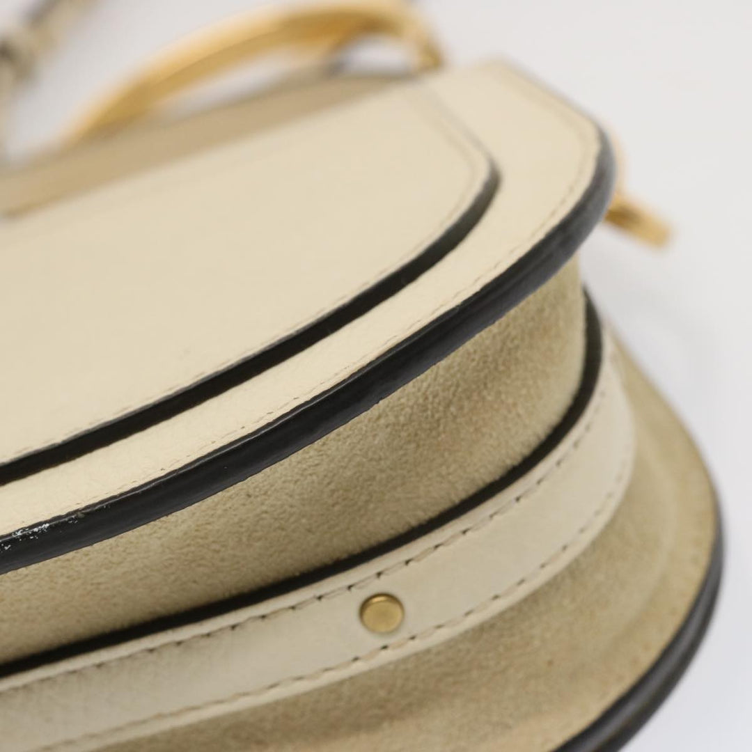 Chloe Nile Small Bracelet Hand Bag Leather 2way Cream am6005