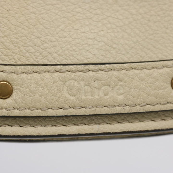Chloe Nile Small Bracelet Hand Bag Leather 2way Cream am6005