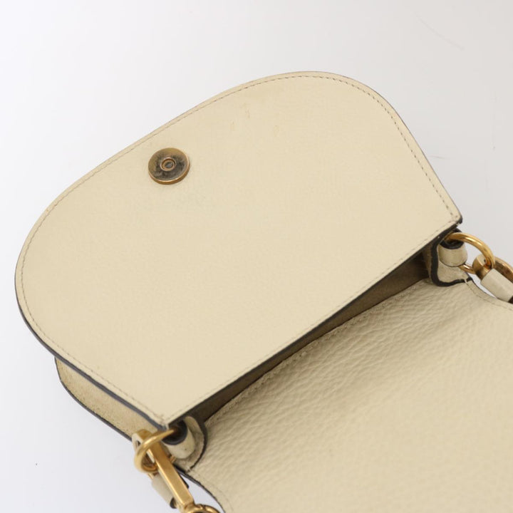 Chloe Nile Small Bracelet Hand Bag Leather 2way Cream am6005