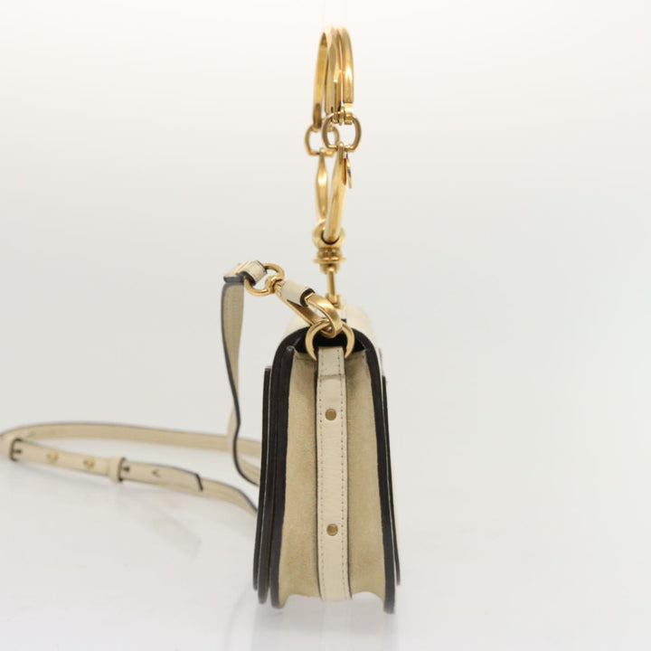 Chloe Nile Small Bracelet Hand Bag Leather 2way Cream am6005