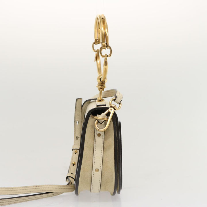 Chloe Nile Small Bracelet Hand Bag Leather 2way Cream am6005