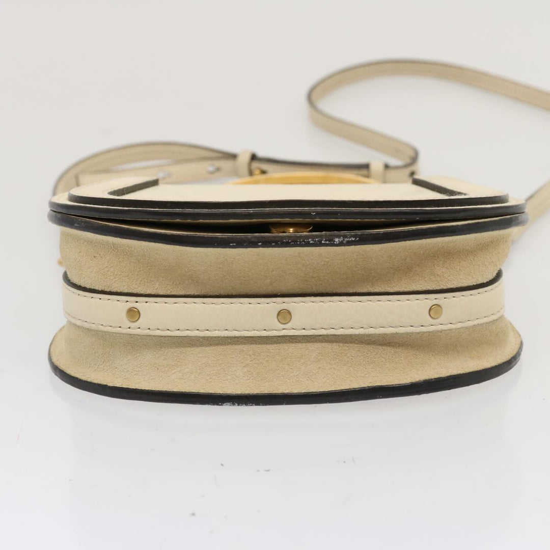 Chloe Nile Small Bracelet Hand Bag Leather 2way Cream am6005