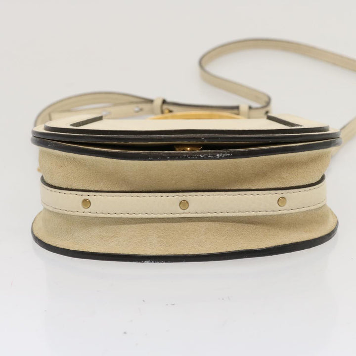 Chloe Nile Small Bracelet Hand Bag Leather 2way Cream am6005