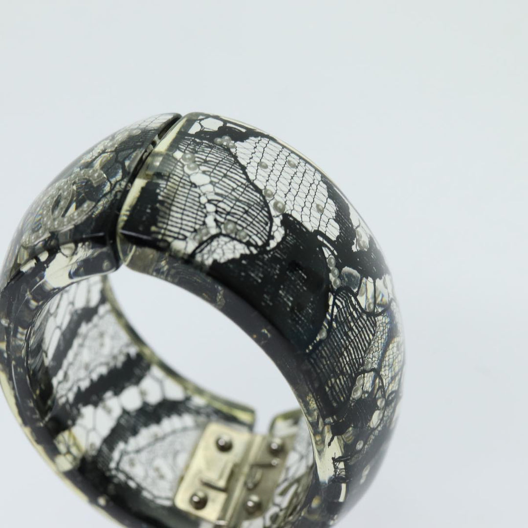 Top Quality Chanel COCO Mark Bracelet Black CC Auth am6015