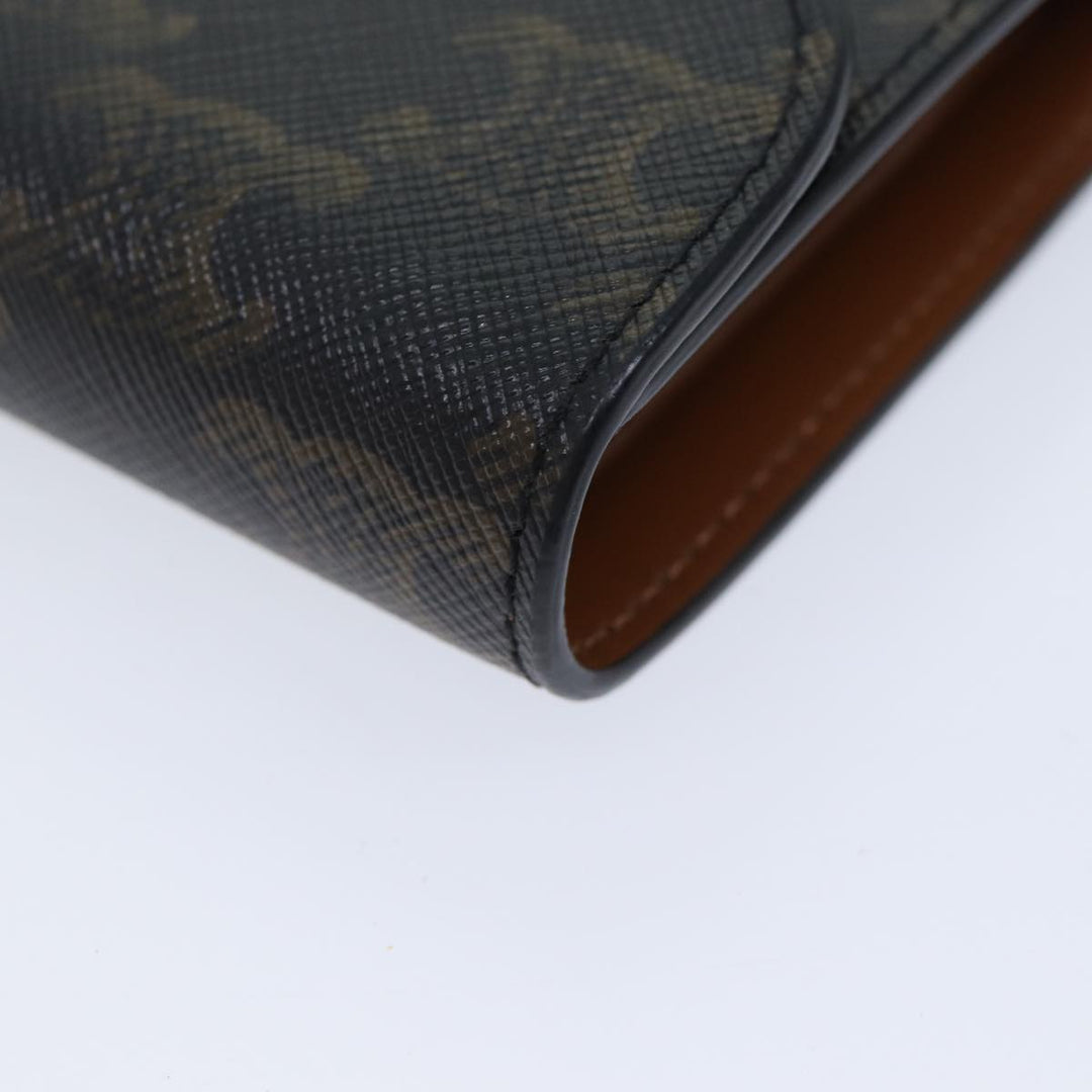 Celine Triomphe Macadam Canvas Wallet PVC Black Auth am6037A