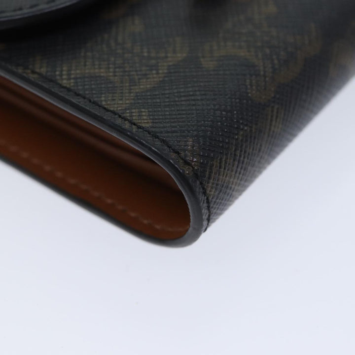Celine Triomphe Macadam Canvas Wallet PVC Black Auth am6037A
