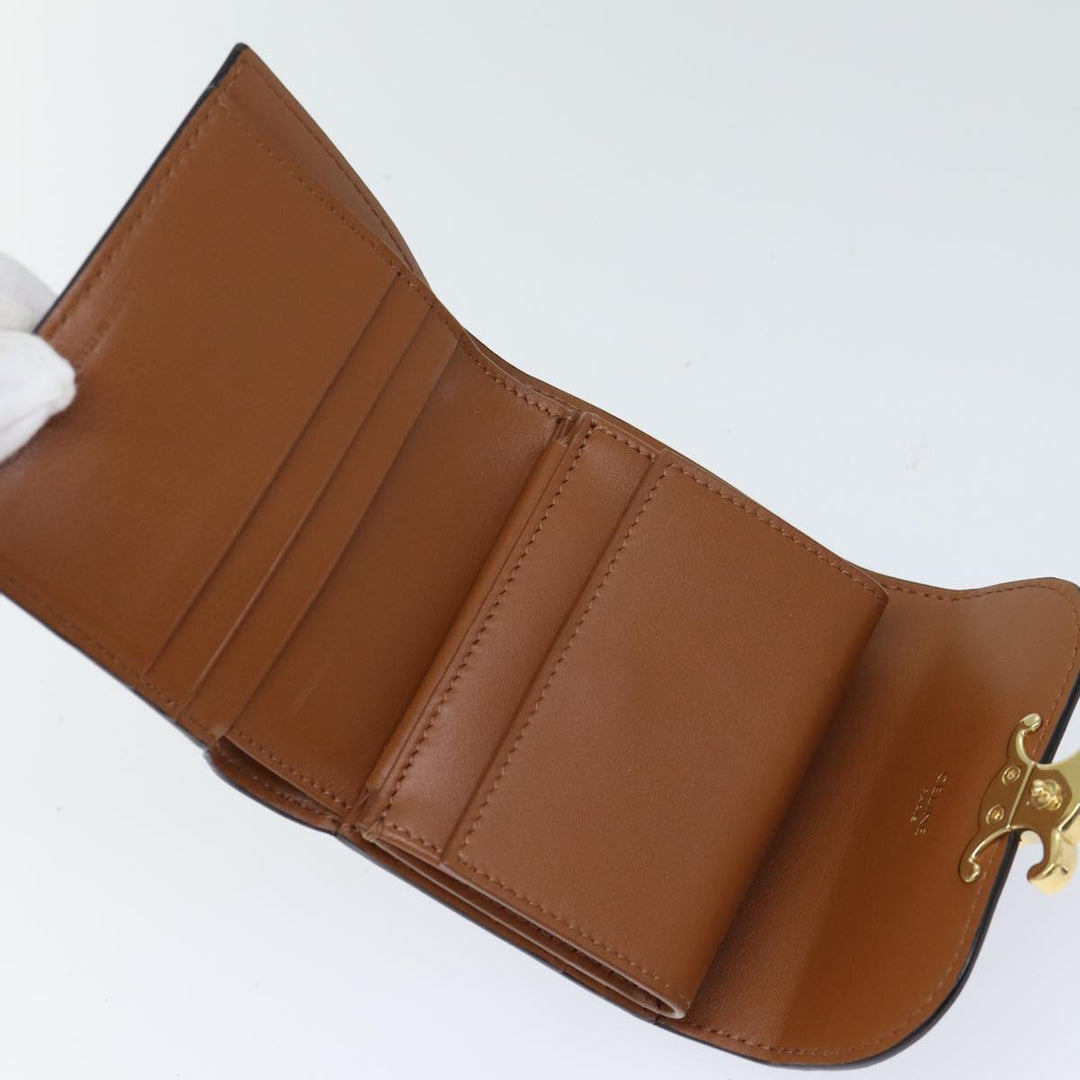 Celine Triomphe Macadam Canvas Wallet PVC Black Auth am6037A