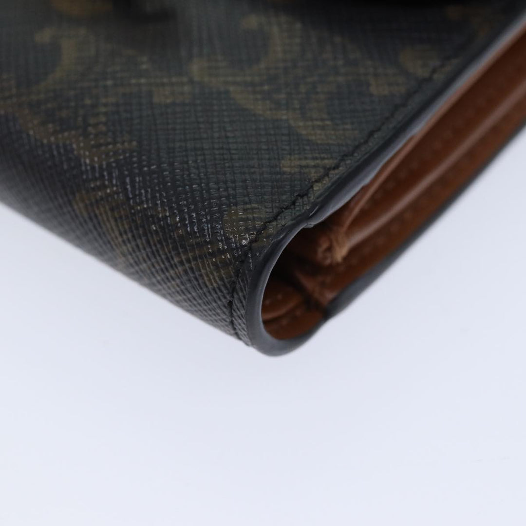 Celine Triomphe Macadam Canvas Wallet PVC Black Auth am6037A