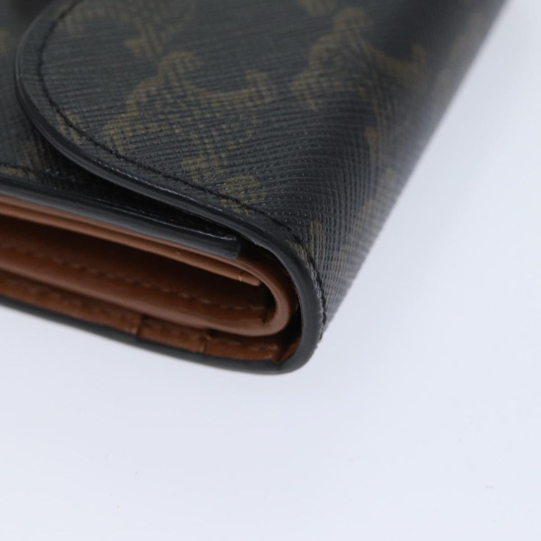 Celine Triomphe Macadam Canvas Wallet PVC Black Auth am6037A
