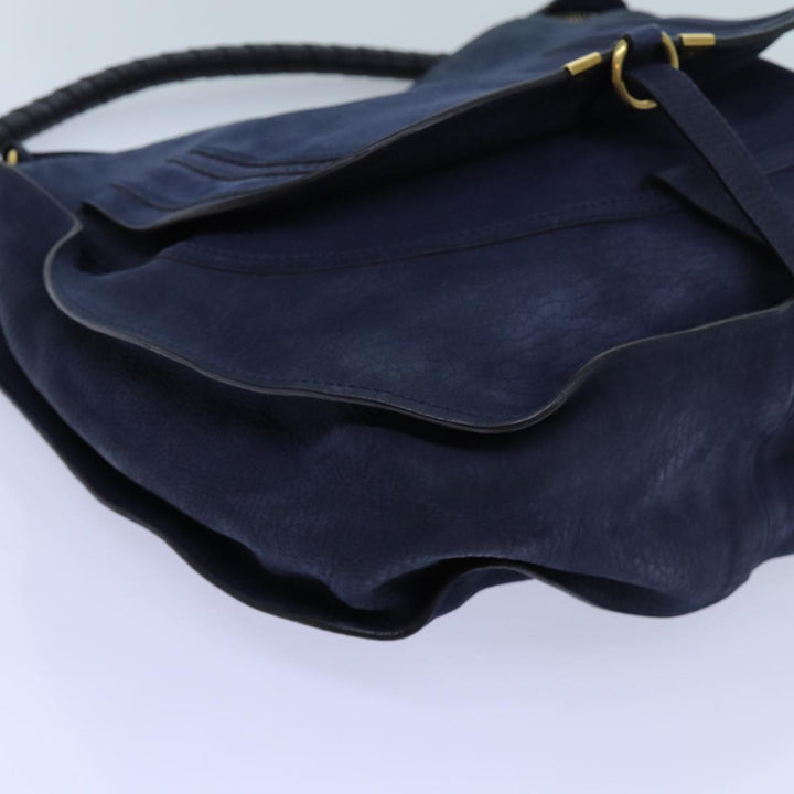 Chloe Mercy Shoulder Bag Leather Navy am6055