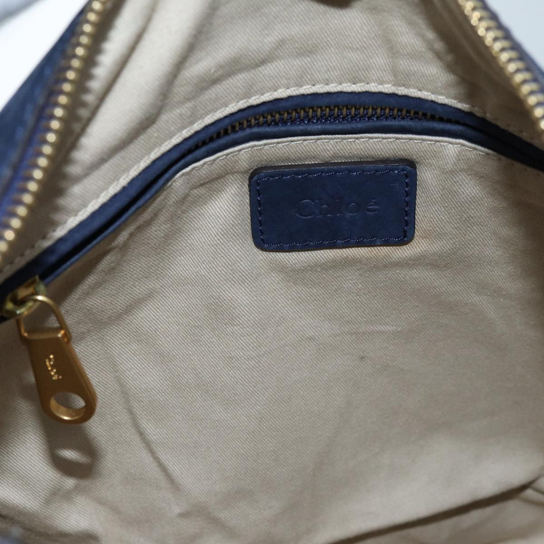 Chloe Mercy Shoulder Bag Leather Navy am6055