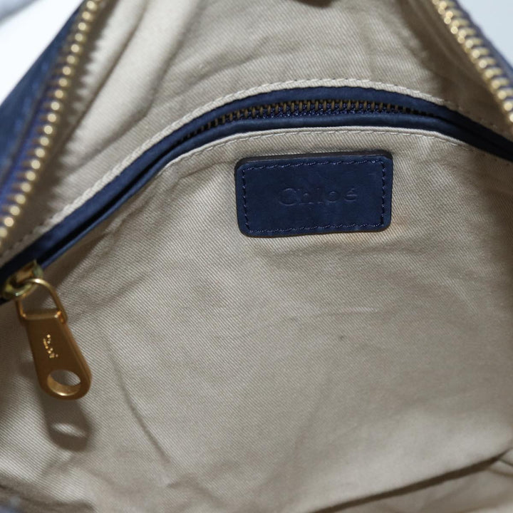 Chloe Mercy Shoulder Bag Leather Navy am6055