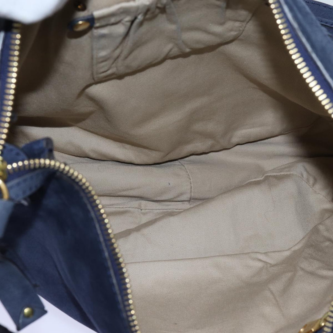 Chloe Mercy Shoulder Bag Leather Navy am6055