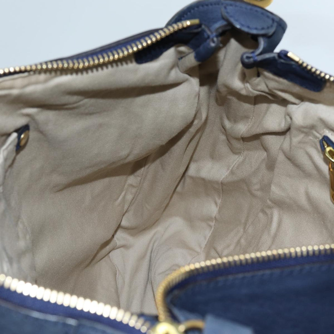 Chloe Mercy Shoulder Bag Leather Navy am6055