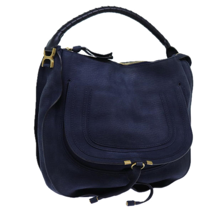 Chloe Mercy Shoulder Bag Leather Navy am6055