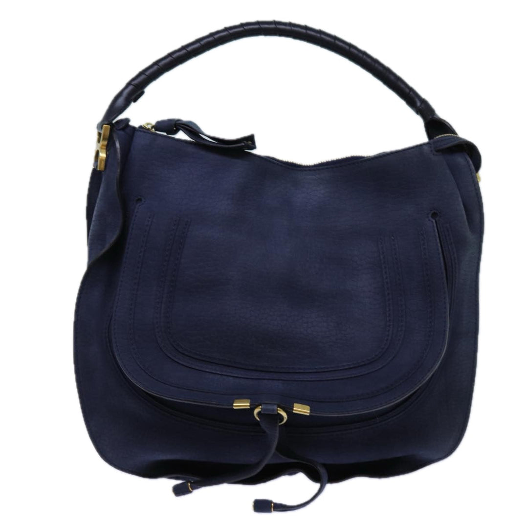 Chloe Mercy Shoulder Bag Leather Navy am6055