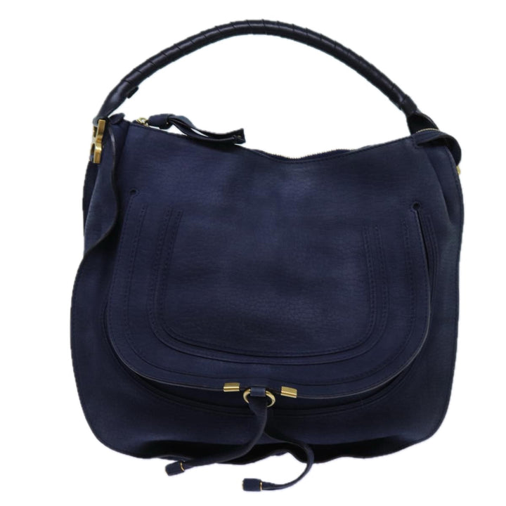 Chloe Mercy Shoulder Bag Leather Navy am6055