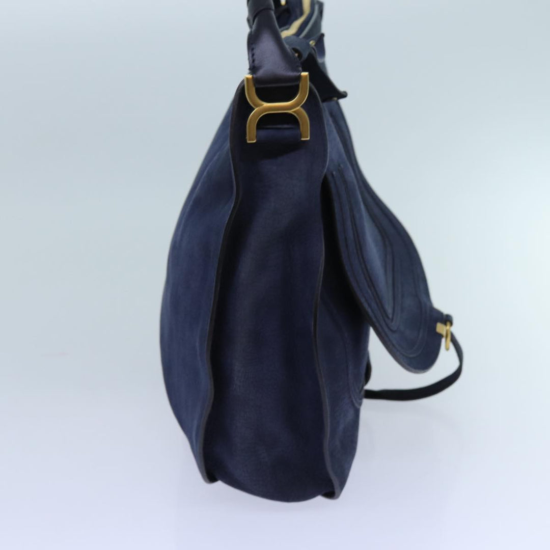 Chloe Mercy Shoulder Bag Leather Navy am6055