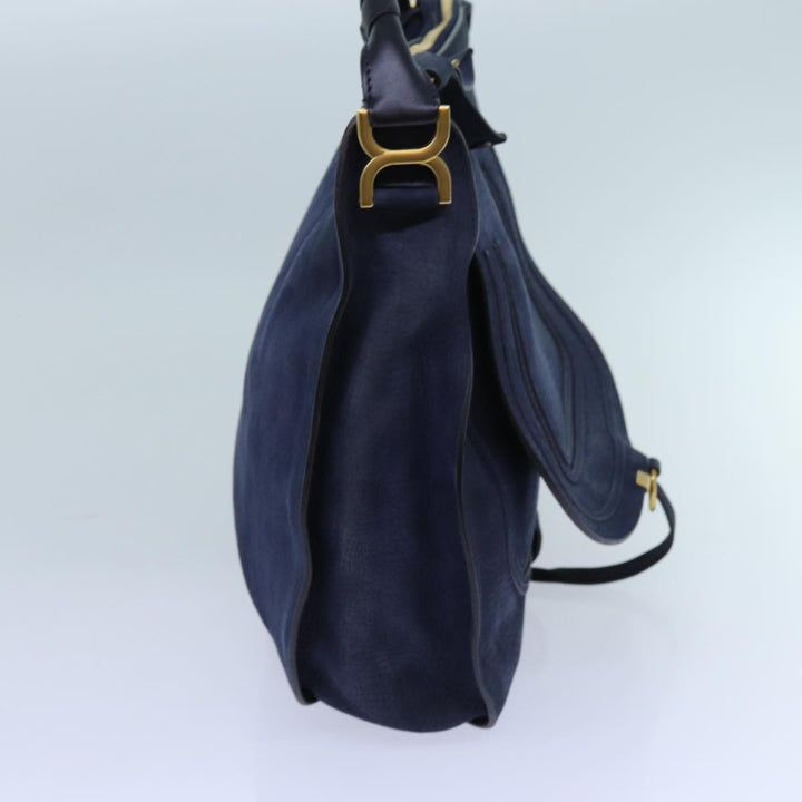 Chloe Mercy Shoulder Bag Leather Navy am6055