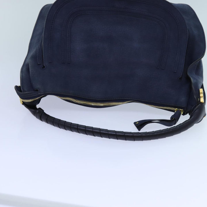 Chloe Mercy Shoulder Bag Leather Navy am6055