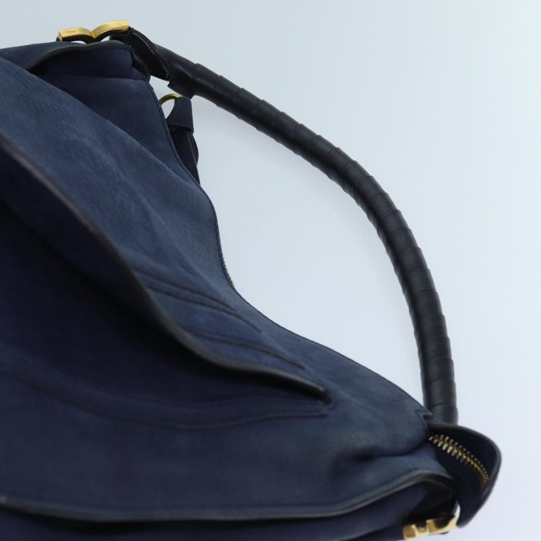 Chloe Mercy Shoulder Bag Leather Navy am6055
