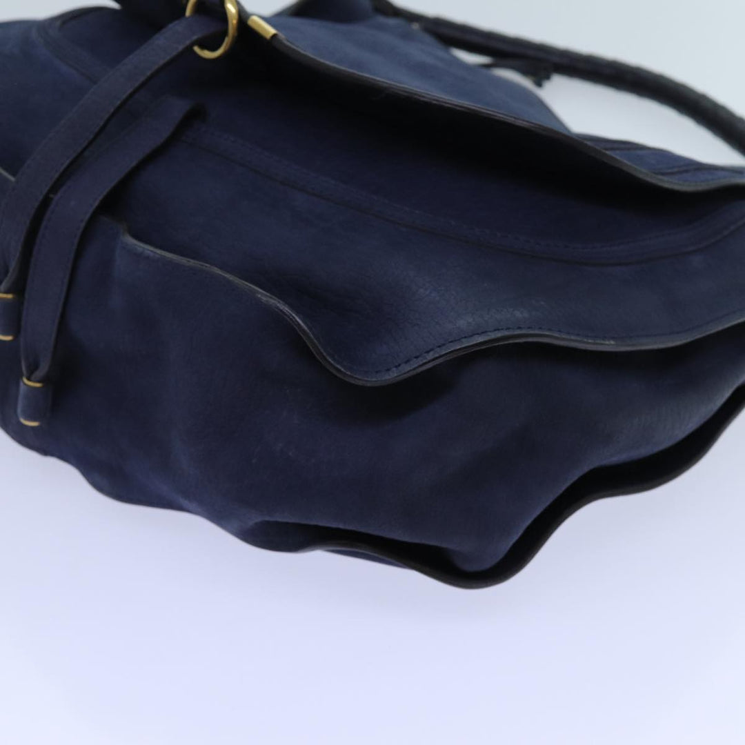 Chloe Mercy Shoulder Bag Leather Navy am6055