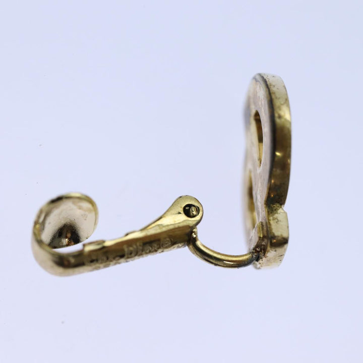 CHRISTIAN Dior Earring Gold Auth am6078