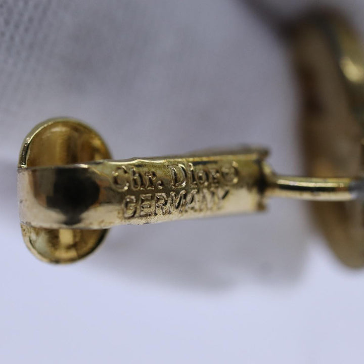 CHRISTIAN Dior Earring Gold Auth am6078