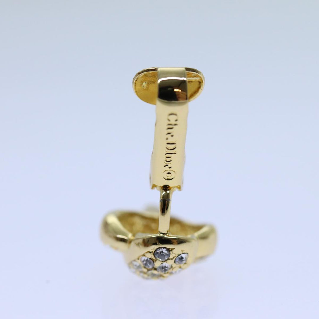 CHRISTIAN Top quality Dior Earring Necklace Set Gold Auth am6081