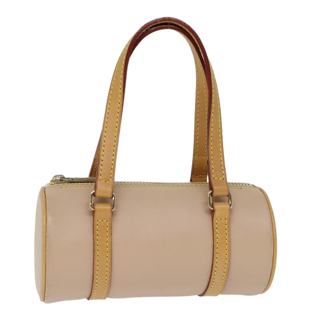 Burberry Blue Label Mini Hand Bag Leather Beige Auth am6171