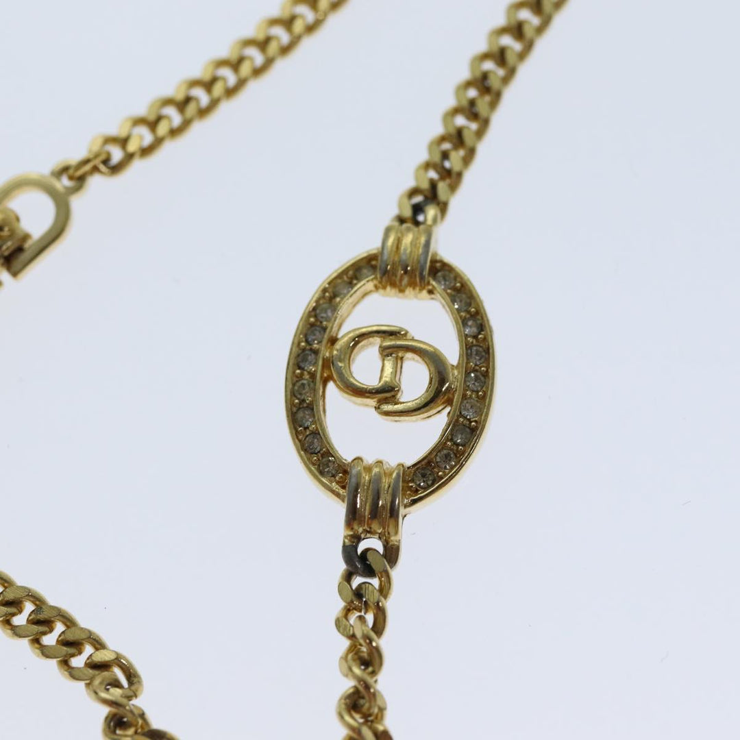 CHRISTIAN Dior Bracelet Metal Gold Auth am6179