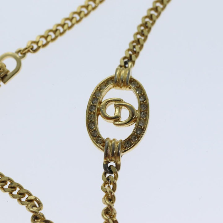 CHRISTIAN Dior Bracelet Metal Gold Auth am6179