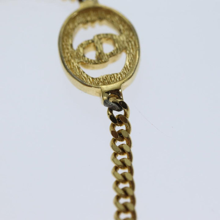CHRISTIAN Dior Bracelet Metal Gold Auth am6179