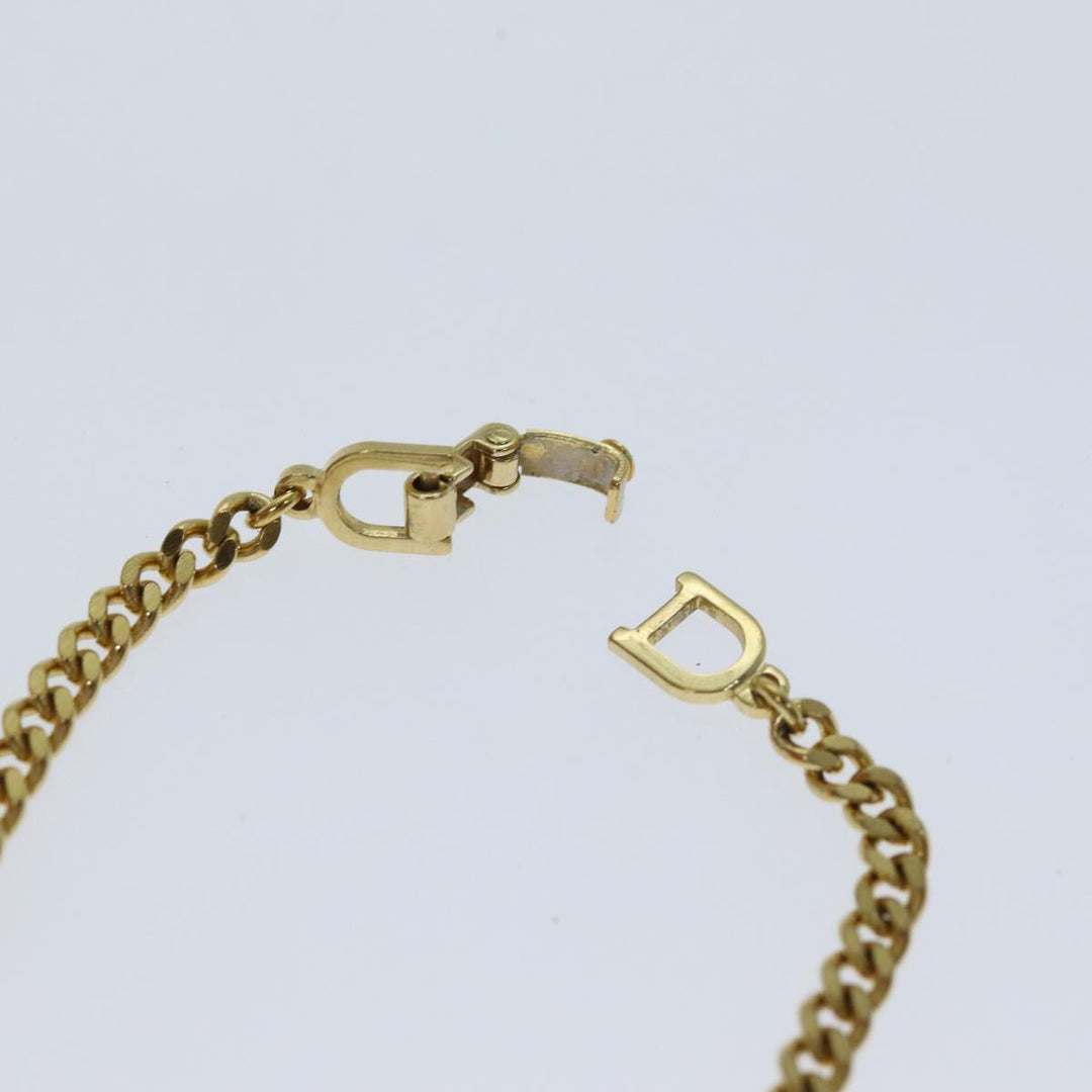CHRISTIAN Dior Bracelet Metal Gold Auth am6179