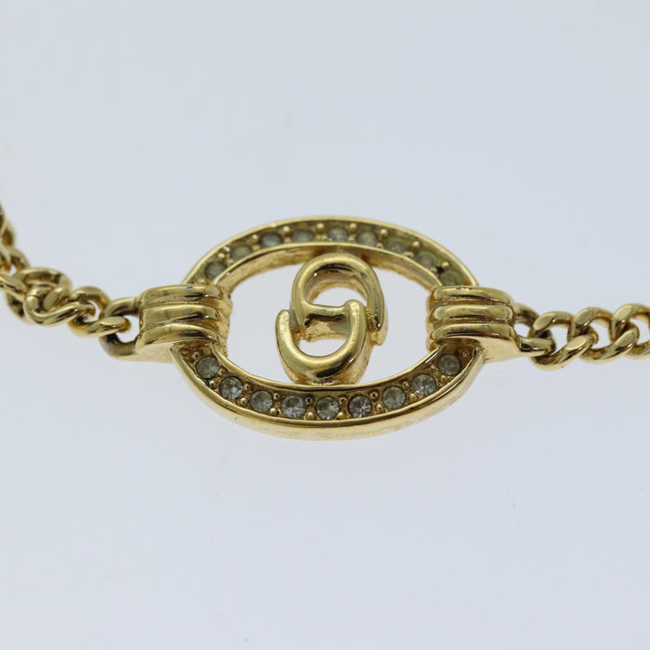 CHRISTIAN Top quality Dior Bracelet Metal Gold Auth am6231