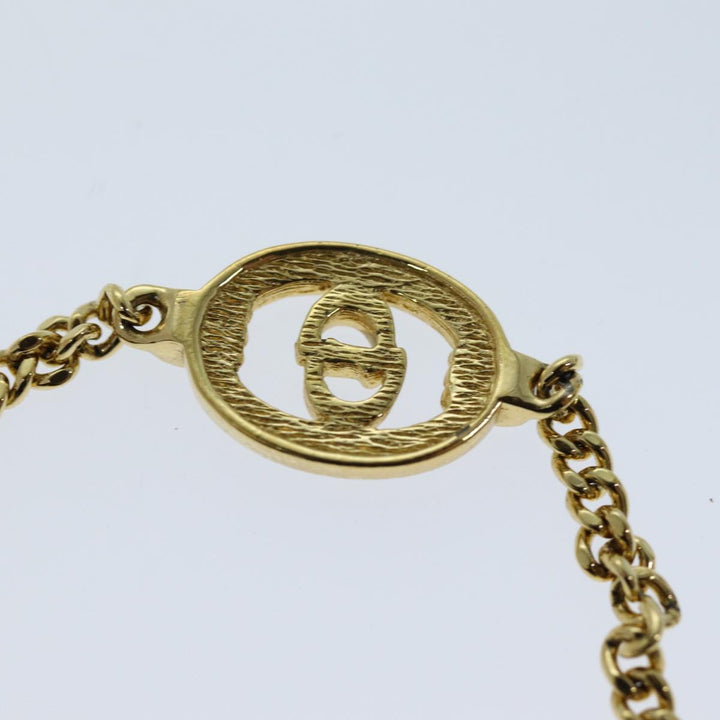 CHRISTIAN Top quality Dior Bracelet Metal Gold Auth am6231