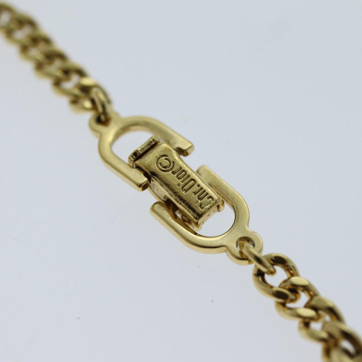 CHRISTIAN Top quality Dior Bracelet Metal Gold Auth am6231