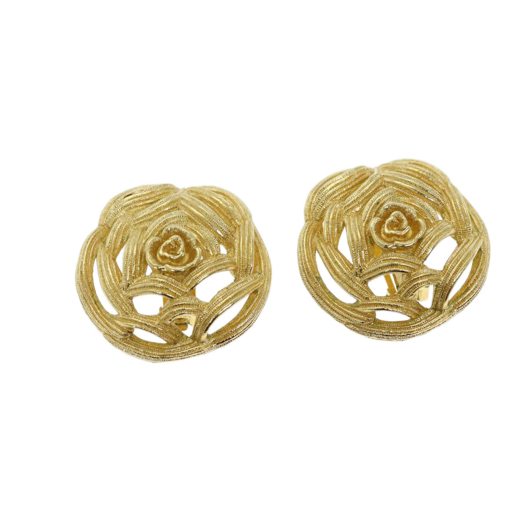 CHRISTIAN Top quality Dior Earring Gold Auth am6232