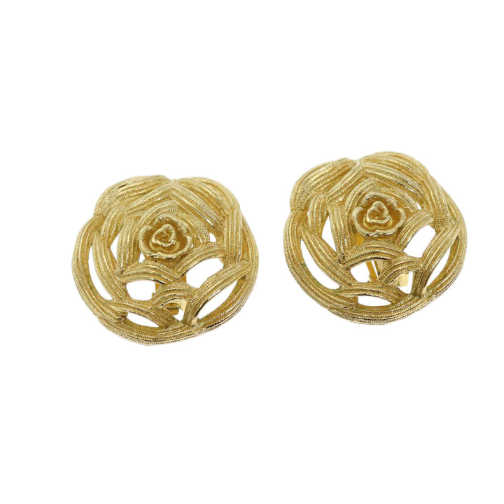 CHRISTIAN Top quality Dior Earring Gold Auth am6232