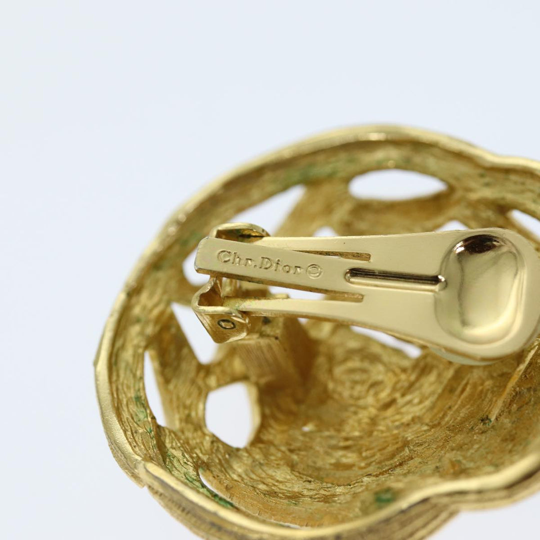 CHRISTIAN Top quality Dior Earring Gold Auth am6232