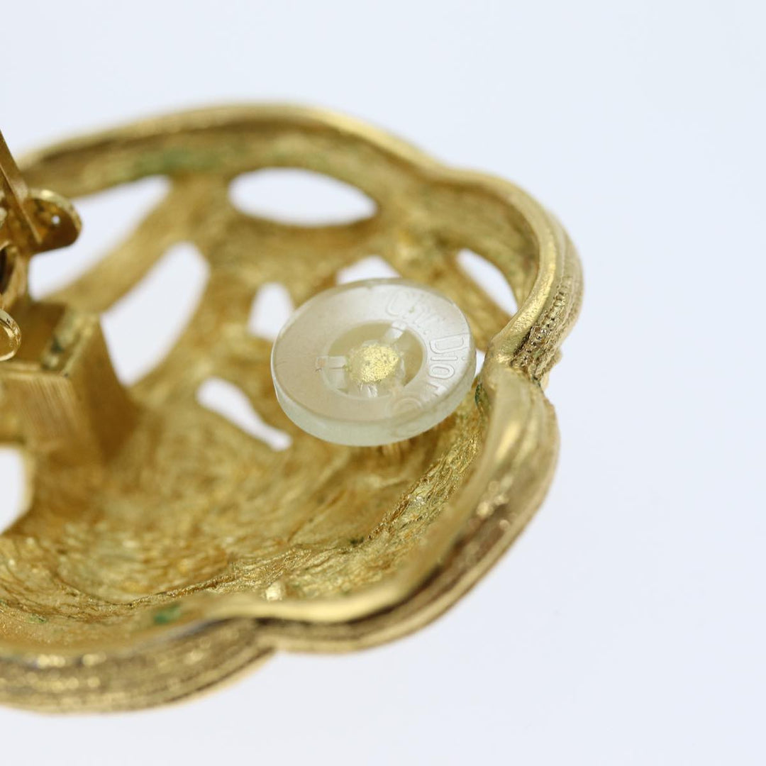 CHRISTIAN Top quality Dior Earring Gold Auth am6232