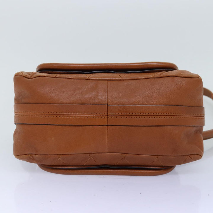 Chloe Paraty Hand Bag Leather 2way Brown am6238