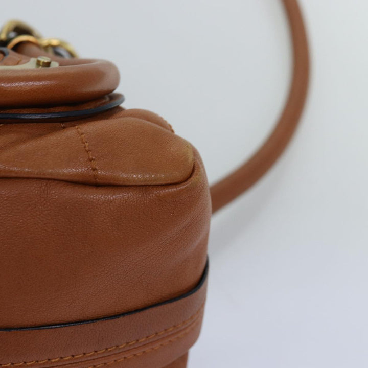 Chloe Paraty Hand Bag Leather 2way Brown am6238