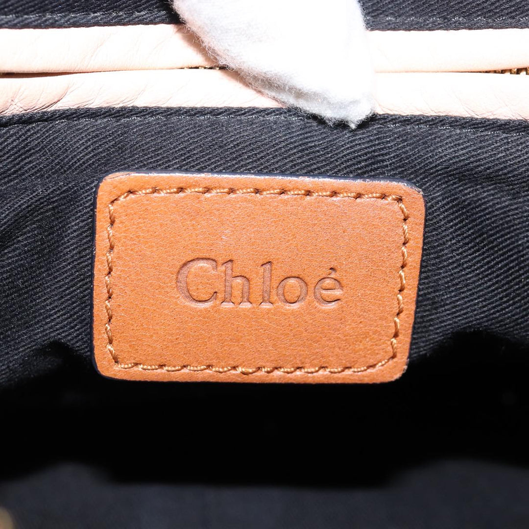 Chloe Paraty Hand Bag Leather 2way Brown am6238