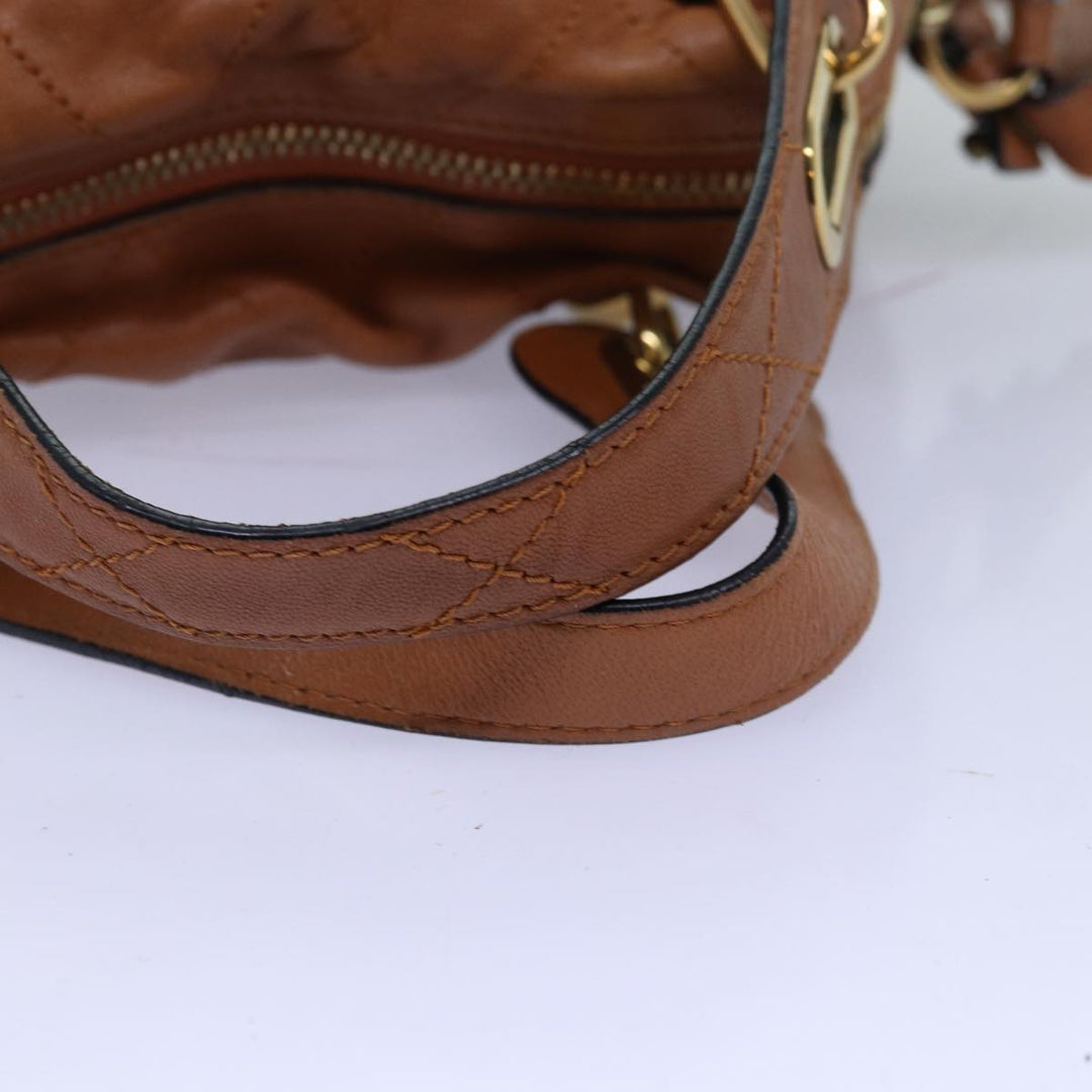 Chloe Paraty Hand Bag Leather 2way Brown am6238