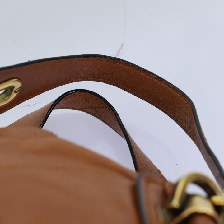 Chloe Paraty Hand Bag Leather 2way Brown am6238