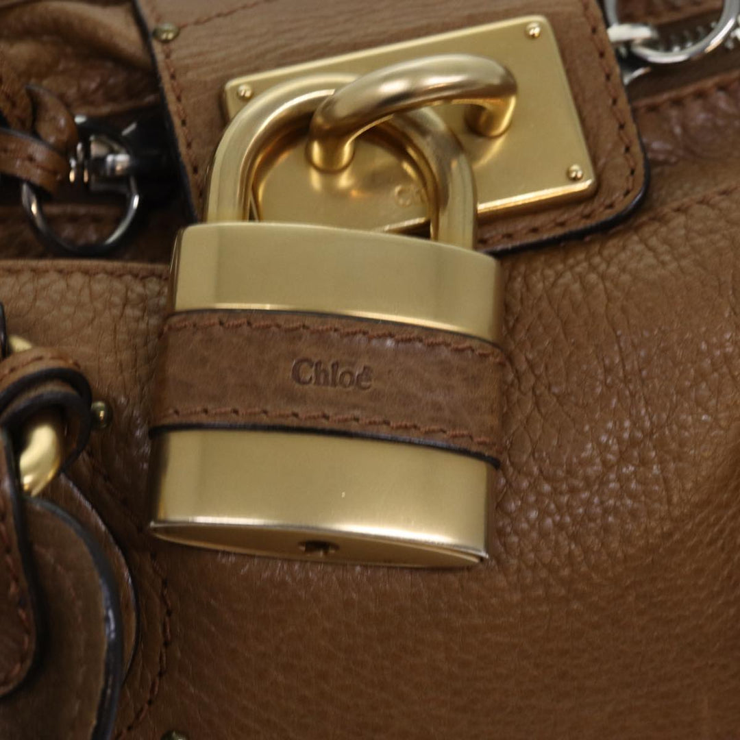 Chloe Paddington Hand Bag Leather Brown am6253