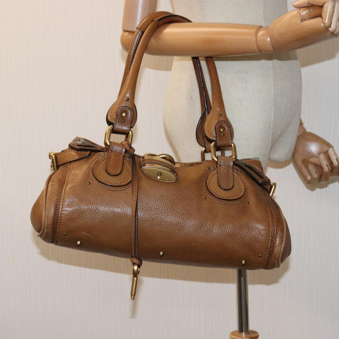 Chloe Paddington Hand Bag Leather Brown am6253