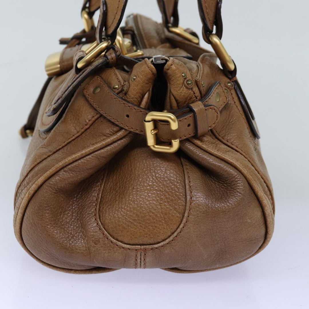 Chloe Paddington Hand Bag Leather Brown am6253
